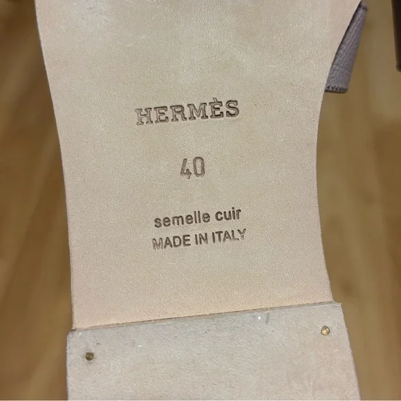 NWT Hermès Epsom Oran Sandals in Rose Porcelaine SZ 40